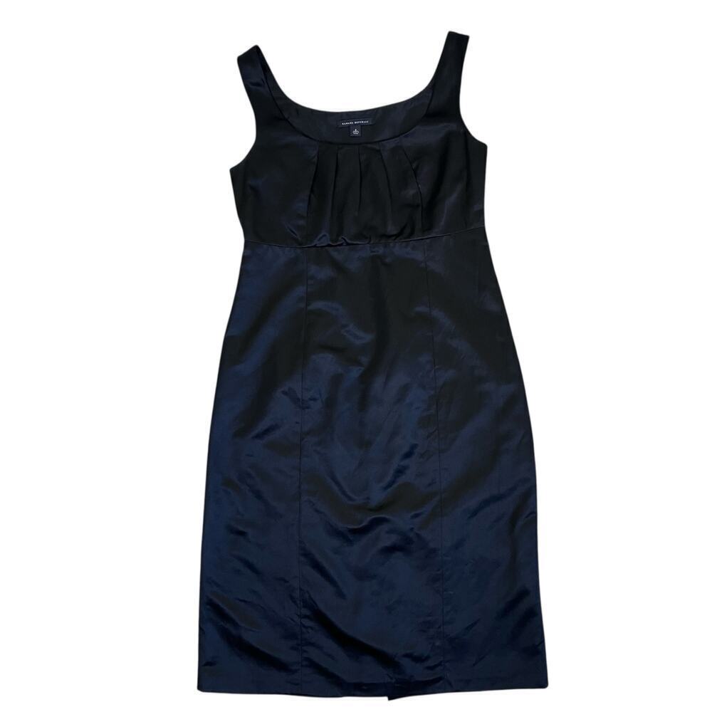 Banana Republic Y2K Sexy Little Black Dress Babydoll Bodice Silk Blend Fitted - Picture 9 of 16